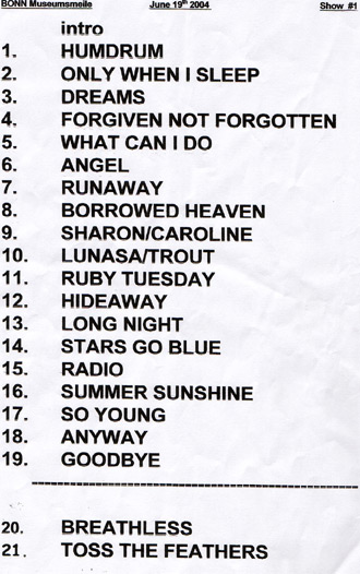 setlist