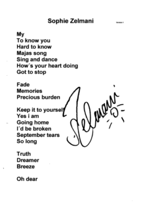 sophie-setlist